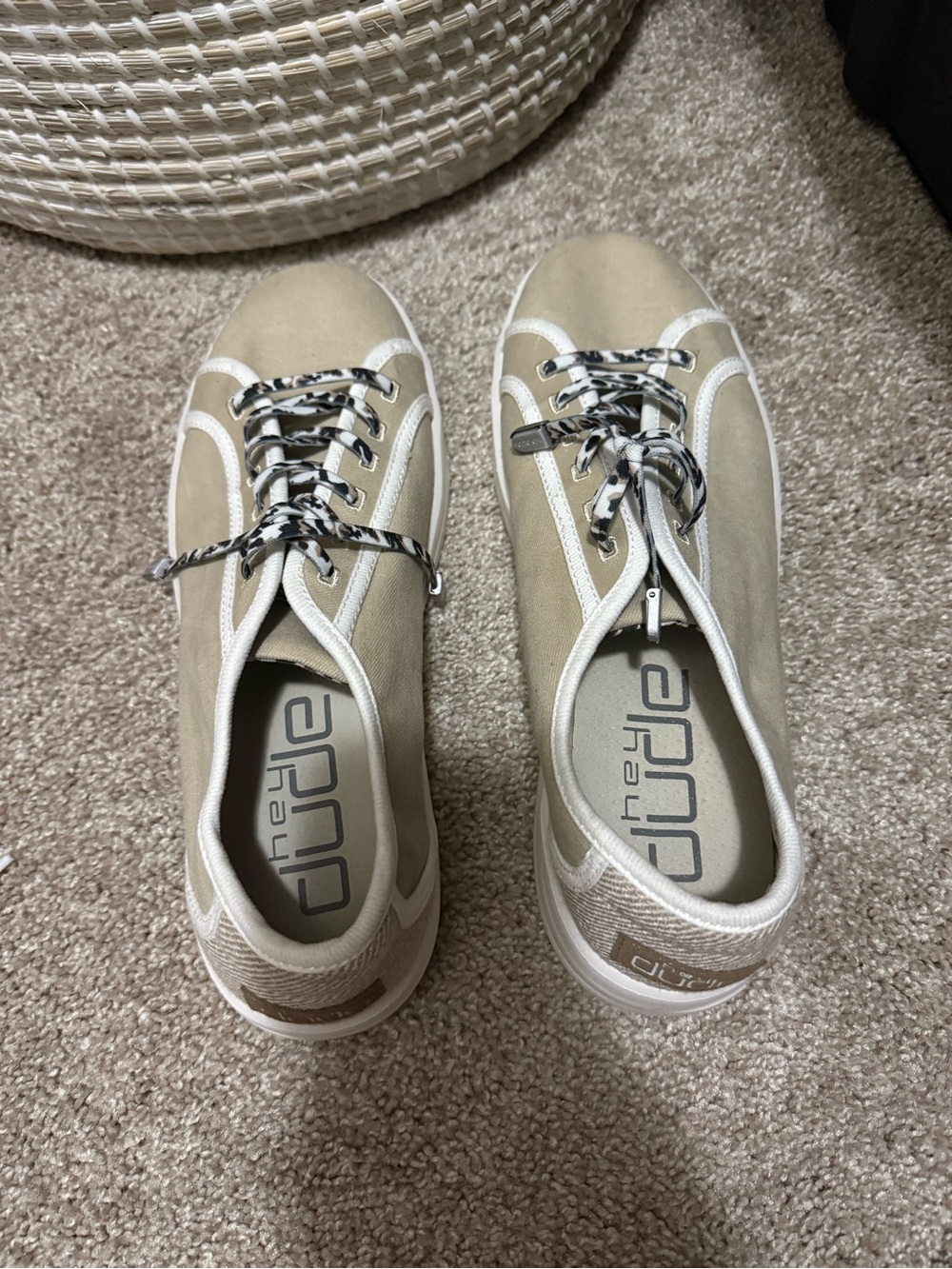 Earth Origins Neutral Beige Lace-Up Women’s Sneakers